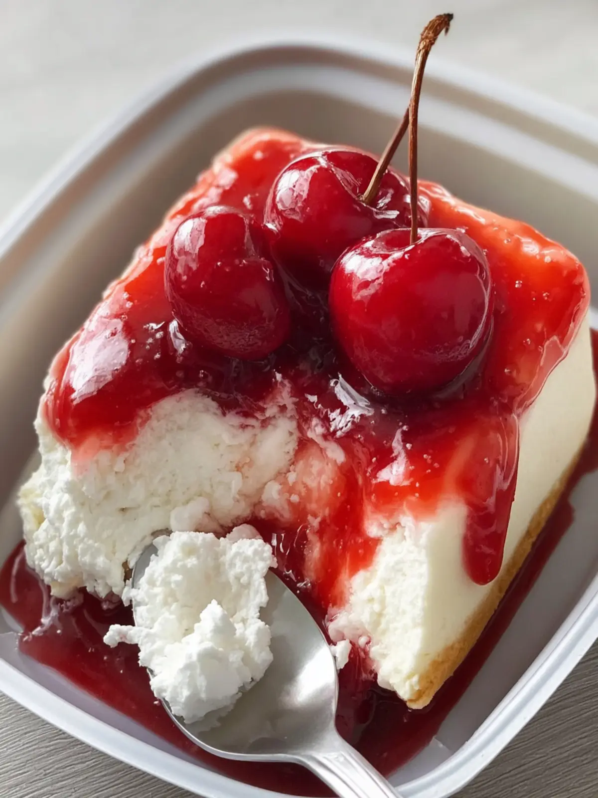 Cherry Topped Cheesecake Delight First Image