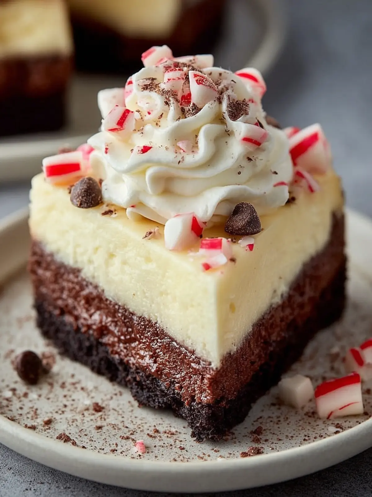 Peppermint Chocolate Cheesecake Slice First Image