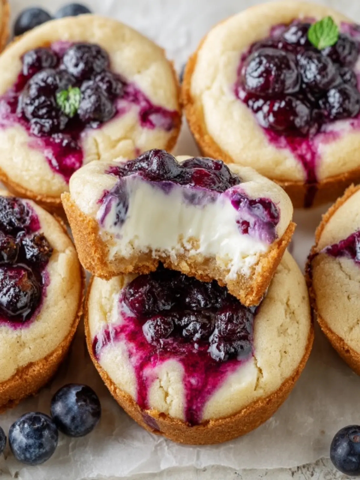 Blueberry Cheesecake Cookie Cups First Image