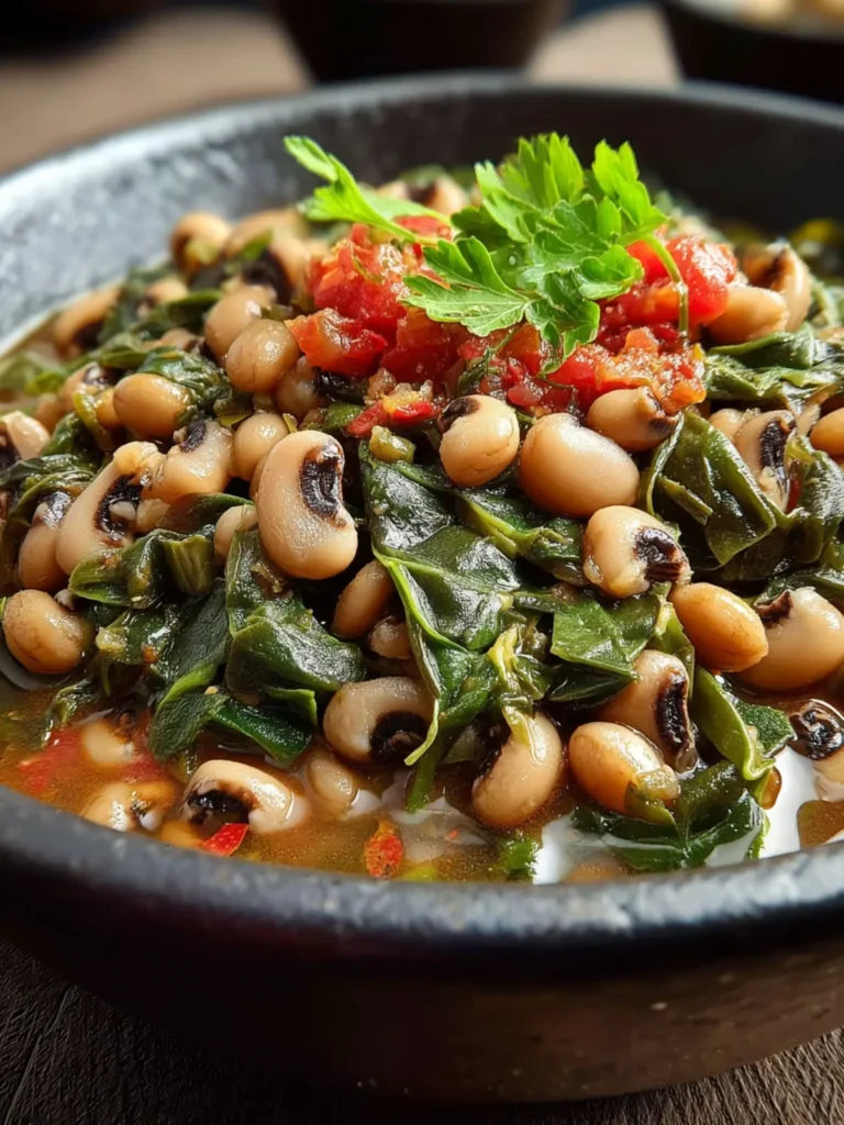 Smoky Vegetarian Black-Eyed Peas and Greens Delight First Image