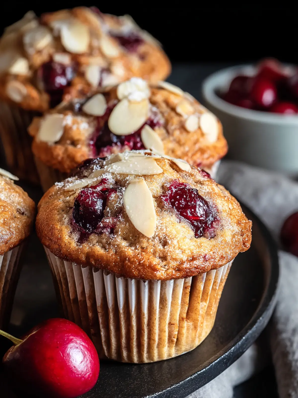 Irresistible Almond Cherry Muffins Recipe to Savor Today First Image