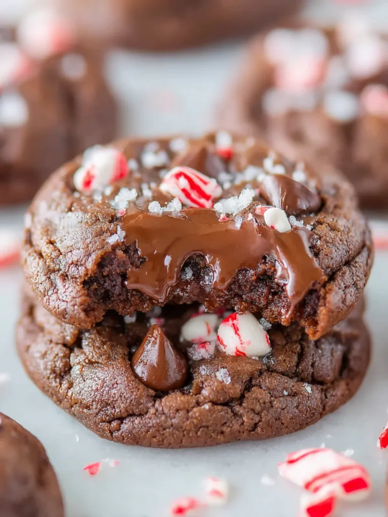 Chocolate Candy Cane Cookies First Image