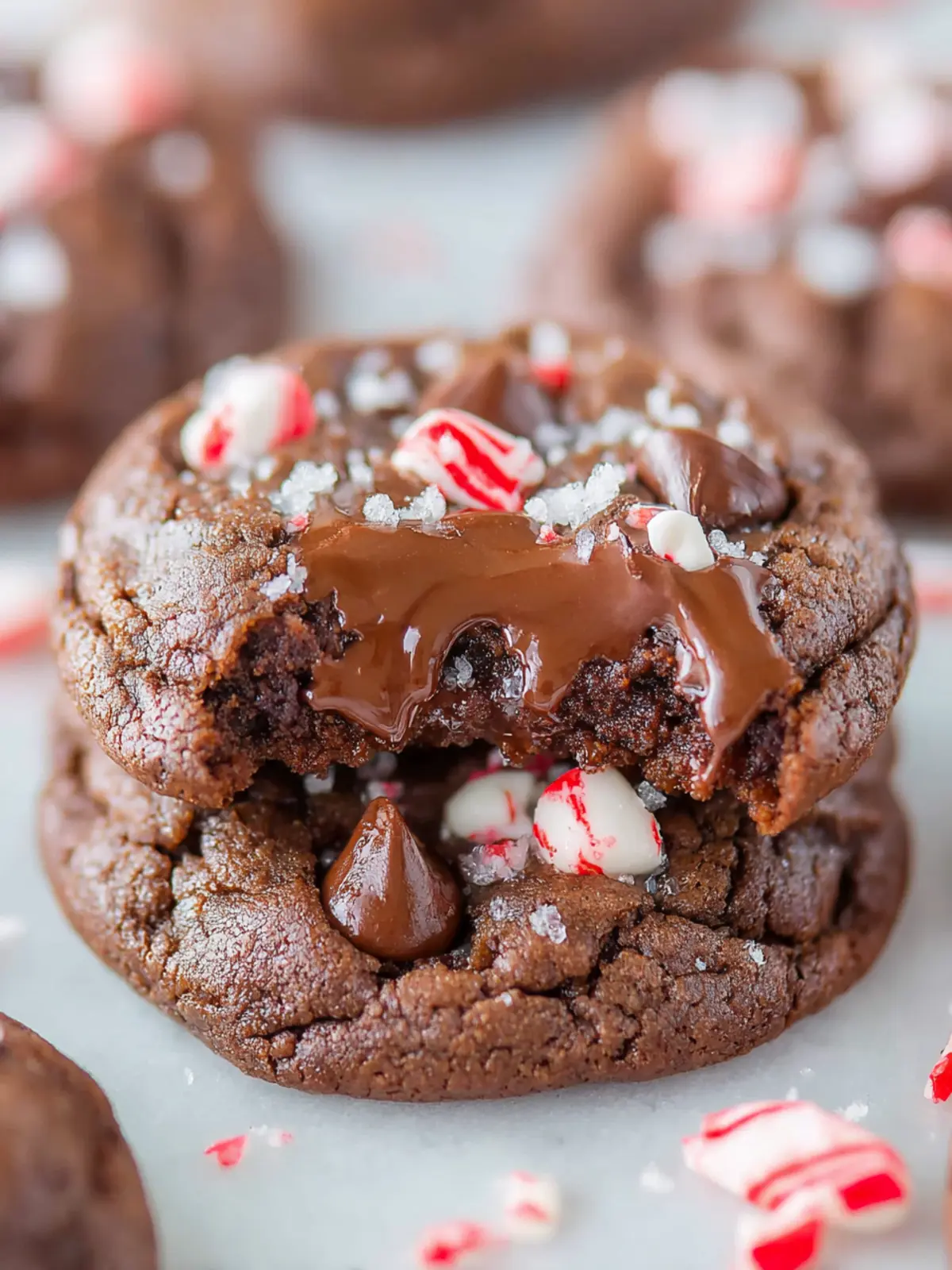 Chocolate Candy Cane Cookies First Image