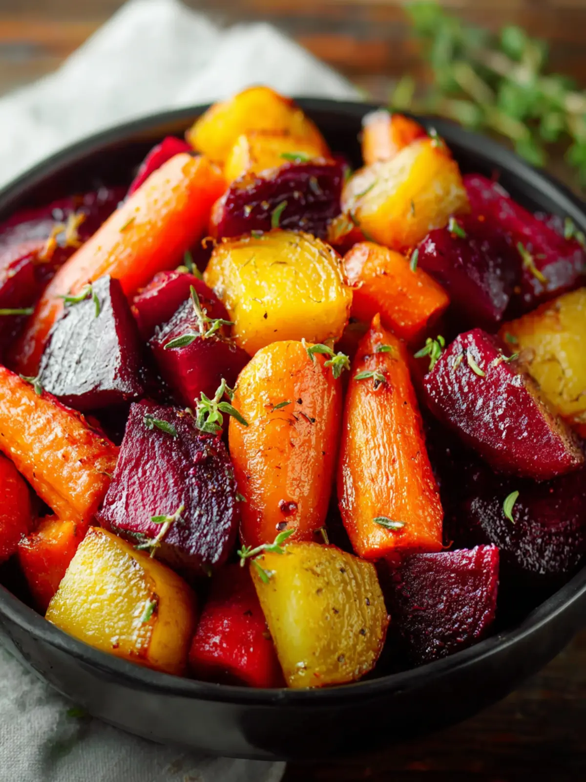 Honey Roasted Beets and Carrots Recipe First Image