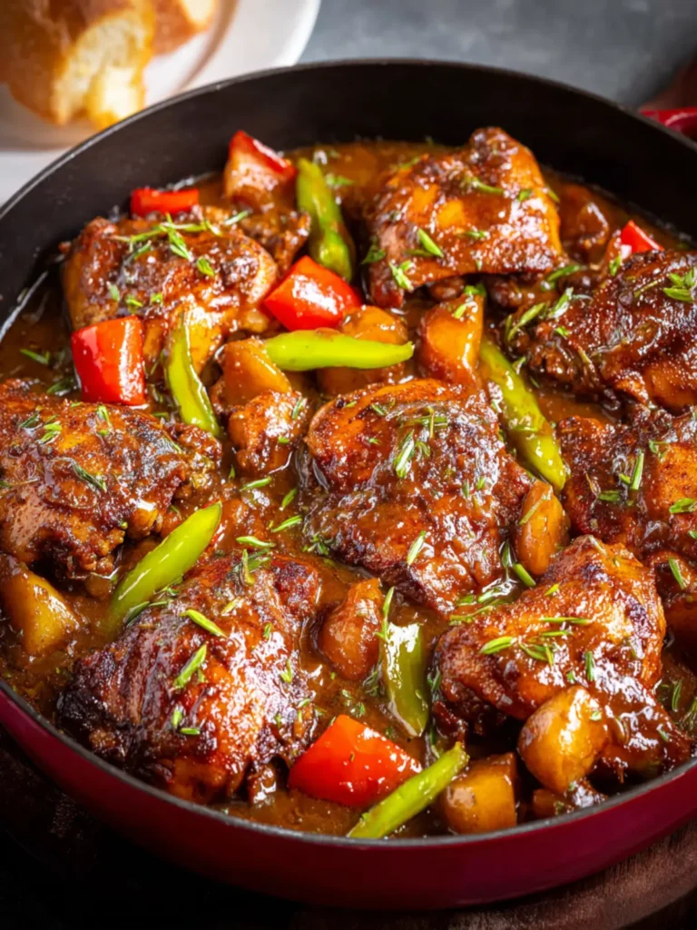 Brown Stew Chicken Recipe First Image