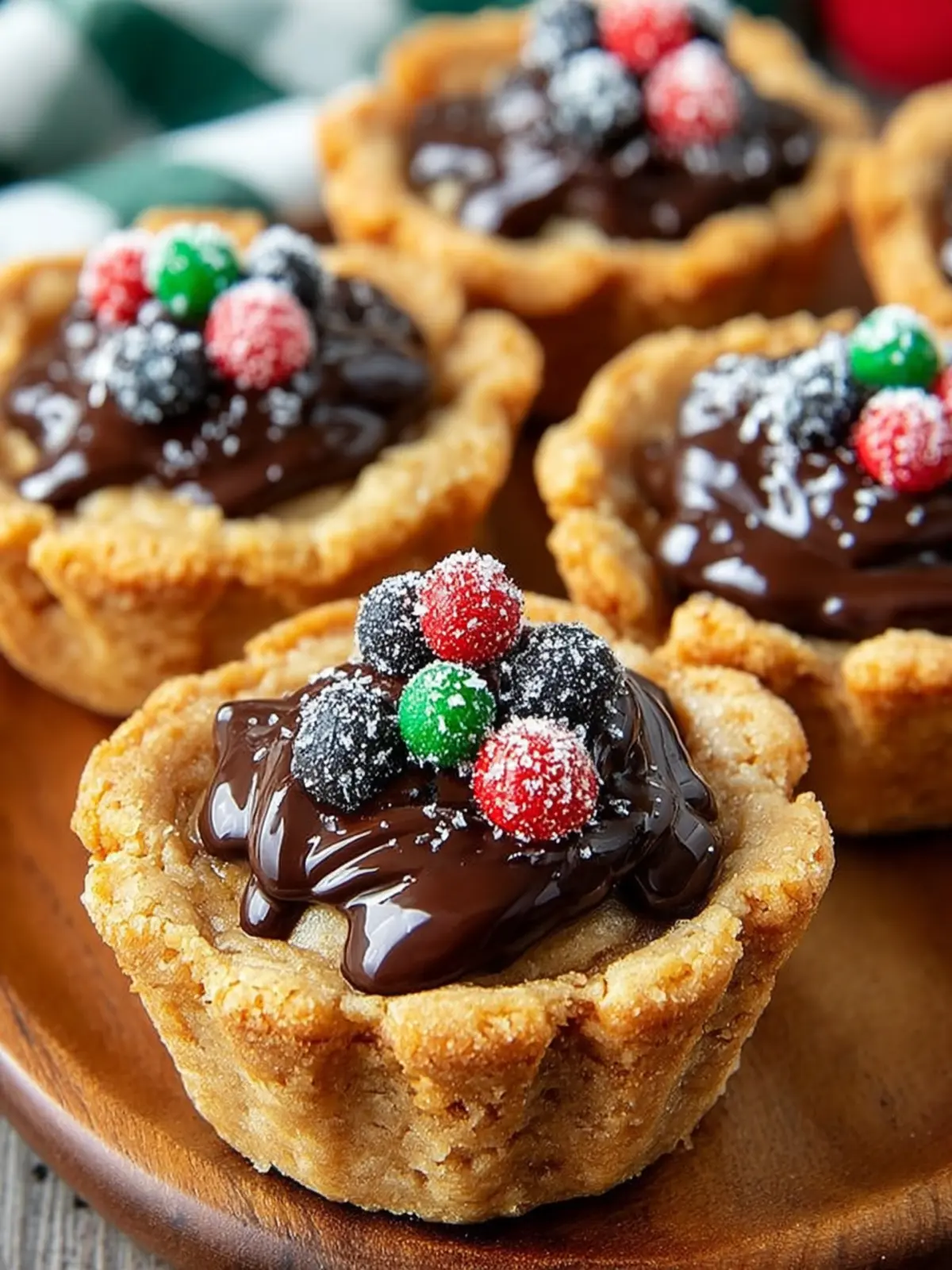 Peanut Butter Cookie Cups with Chocolate Ganache First Image