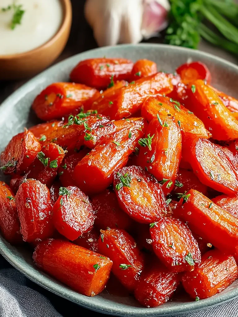 Irresistible Caramelized Honey Glazed Carrots with Garlic First Image