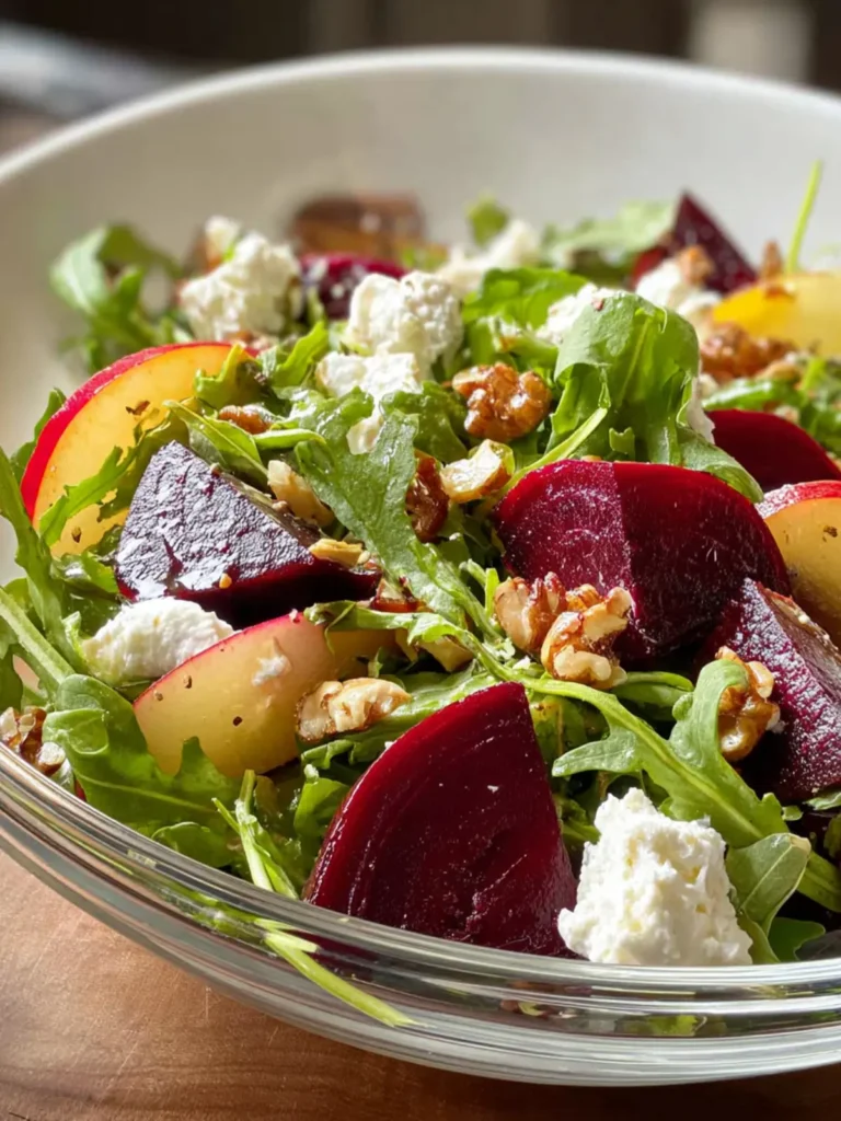 Roasted Beet and Arugula Salad with Goat Cheese First Image