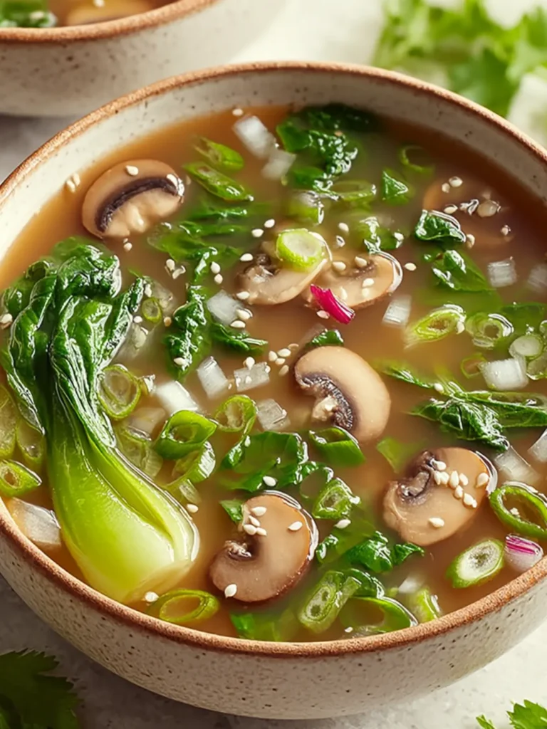 Comforting Mushroom Bok Choy Soup Recipe for Cozy Evenings First Image