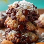 Chocolate Coconut Cookies with Almonds First Image