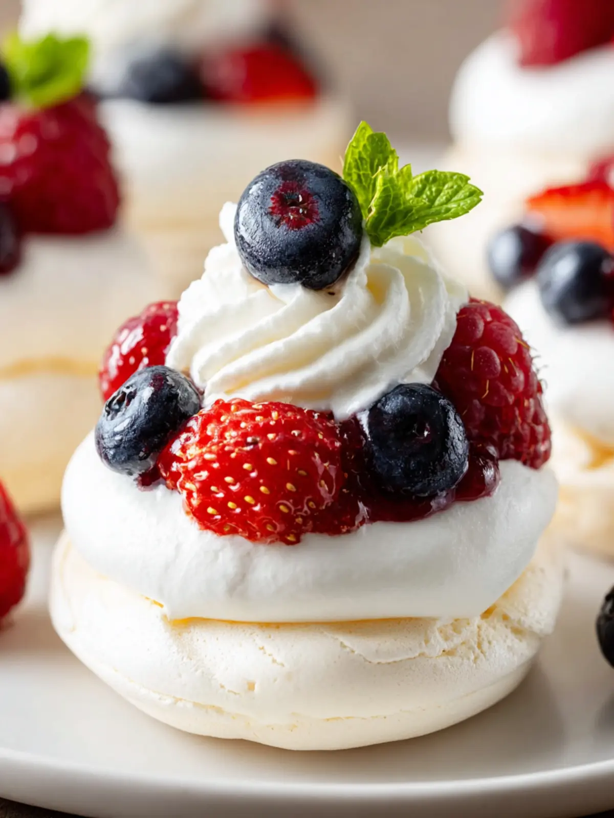 Indulge in Berries & Cream Gluten-Free Pavlova Nests First Image