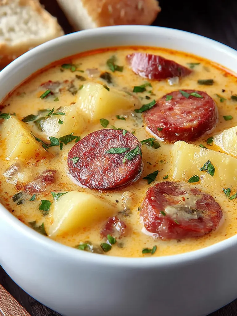 Cozy Kielbasa Potato Soup Recipe - Comfort in a Bowl First Image