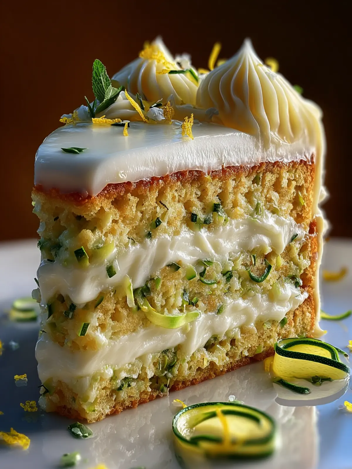 Lemon Zucchini Cake with Cream Cheese Frosting – Moist & Zesty First Image