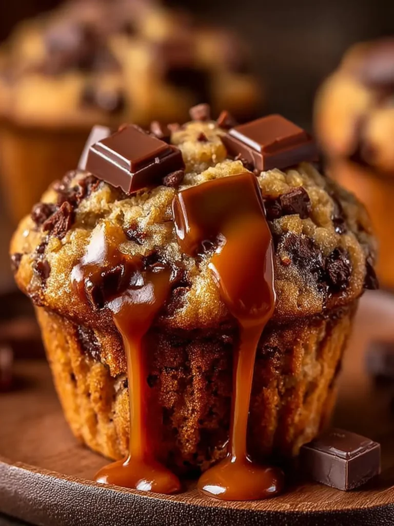 Salted Caramel Chocolate Chunk Muffins – Bakery-Style & Irresistible First Image