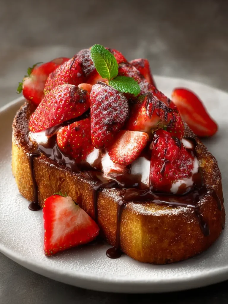 Chocolate Strawberry Brioche Toast: A Luxurious Breakfast That Feels Like Dessert First Image