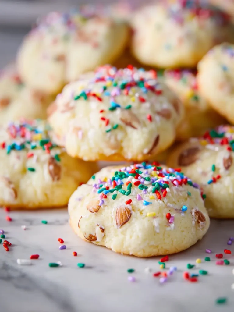 Soft Almond Sprinkle Cookies For The Holidays First Image