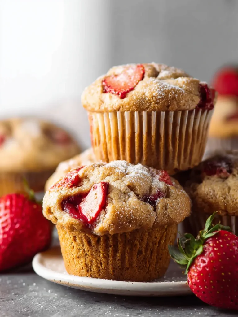 Gluten-Free & Vegan Strawberry Muffins First Image