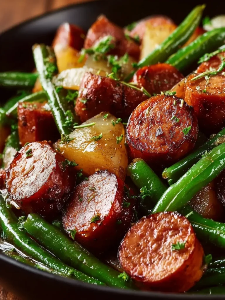 Crockpot Kielbasa and Green Beans First Image