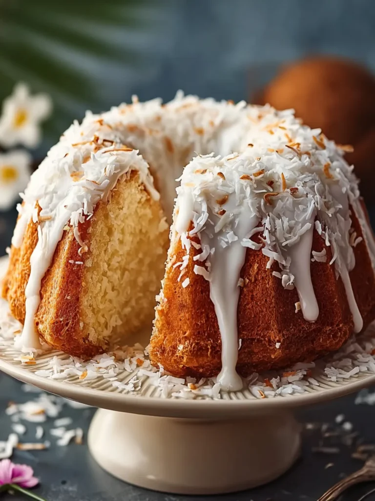 Indulge in White Chocolate Coconut Bundt Cake Bliss First Image