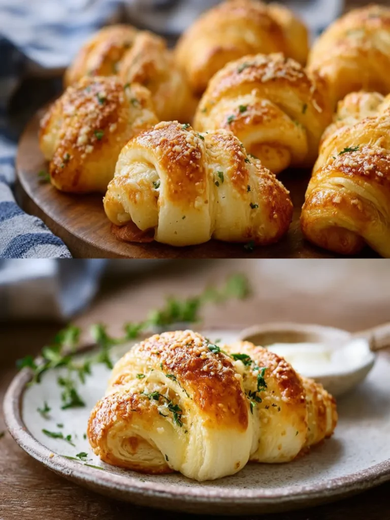 Easy Cheesy Garlic Crescent Rolls Recipe First Image
