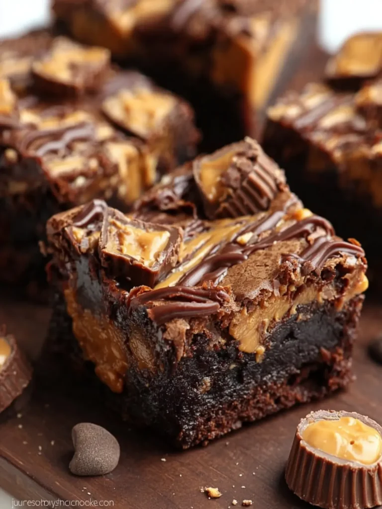 OMG Peanut Butter Cup Brownies First Image