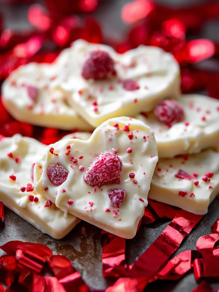 White Chocolate Raspberry Hearts & Bark (Two Easy Valentine Treats!) First Image