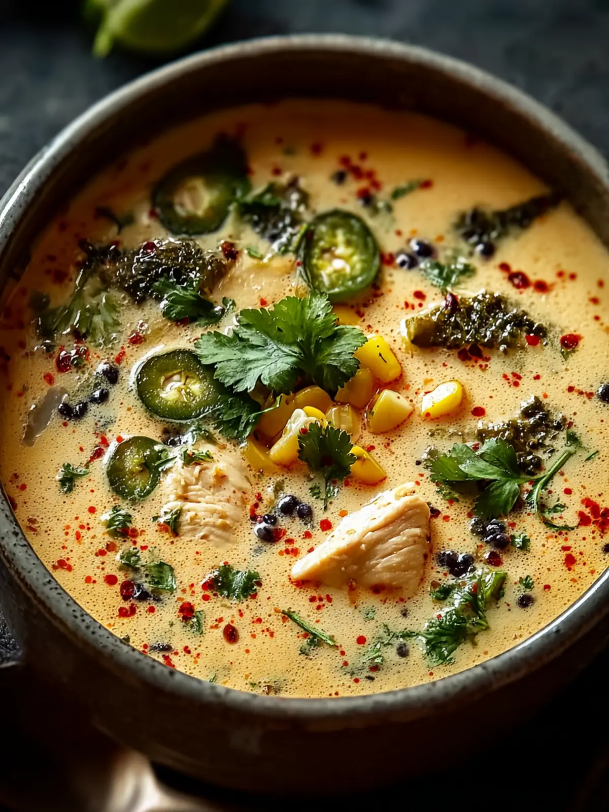 Cozy Up with Creamy Chicken Poblano Soup for Ultimate Comfort First Image