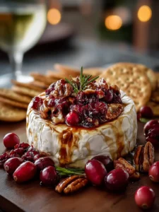 Easy Cranberry Pecan Baked Brie First Image