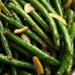 Lemon Garlic Roasted Green Beans First Image