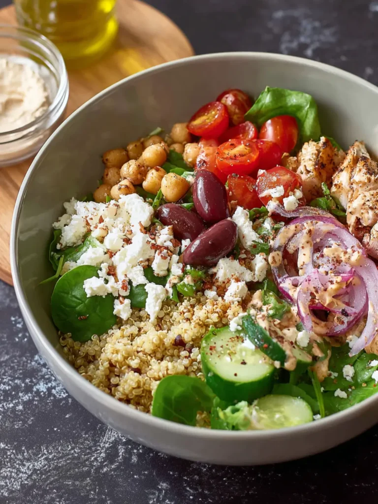 Mediterranean Bowl with Quinoa, Easy Meal Prep Recipe First Image