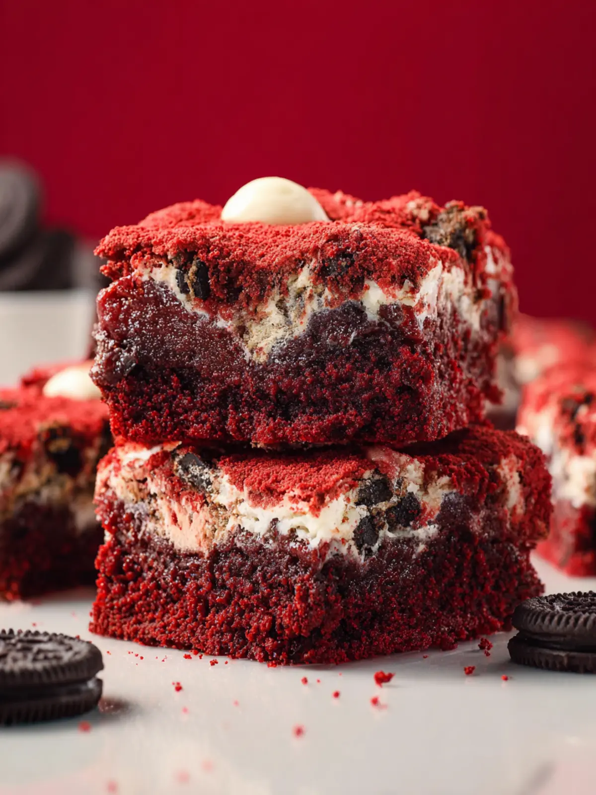 Red Velvet Cookie Bars First Image