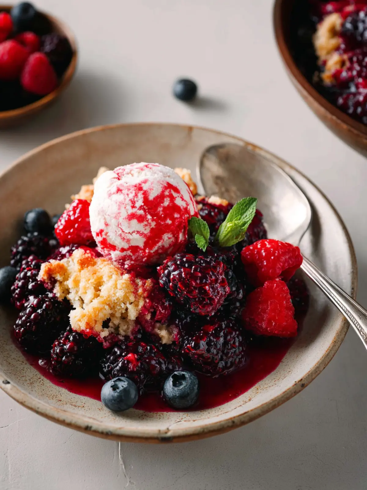 Slow Cooker Berry Cobbler First Image