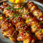 Sweet & Savory Asian Mango Glazed Chicken Twists First Image