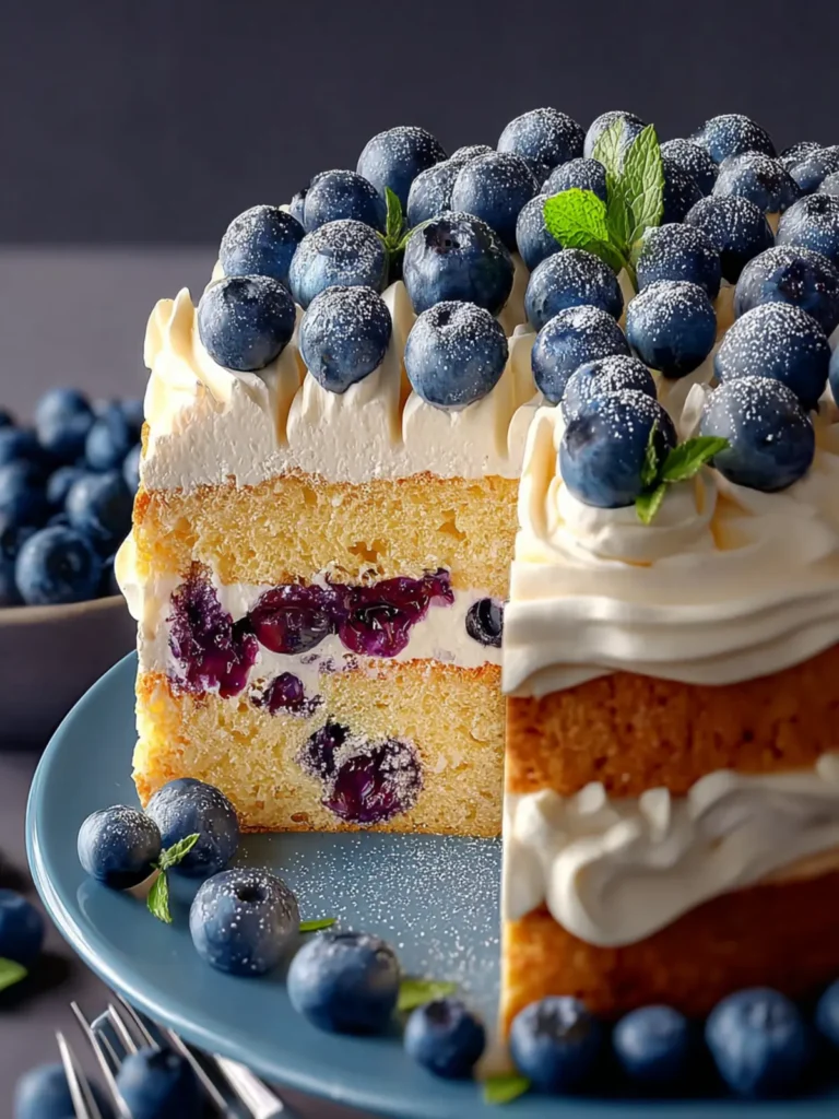 Blueberry Vanilla Cake First Image