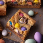 Cadbury Egg Cookie Bars with M&M’s First Image