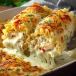 Chicken Alfredo Lasagna Roll Ups First Image