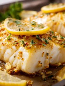 Lemon Garlic Baked Cod First Image