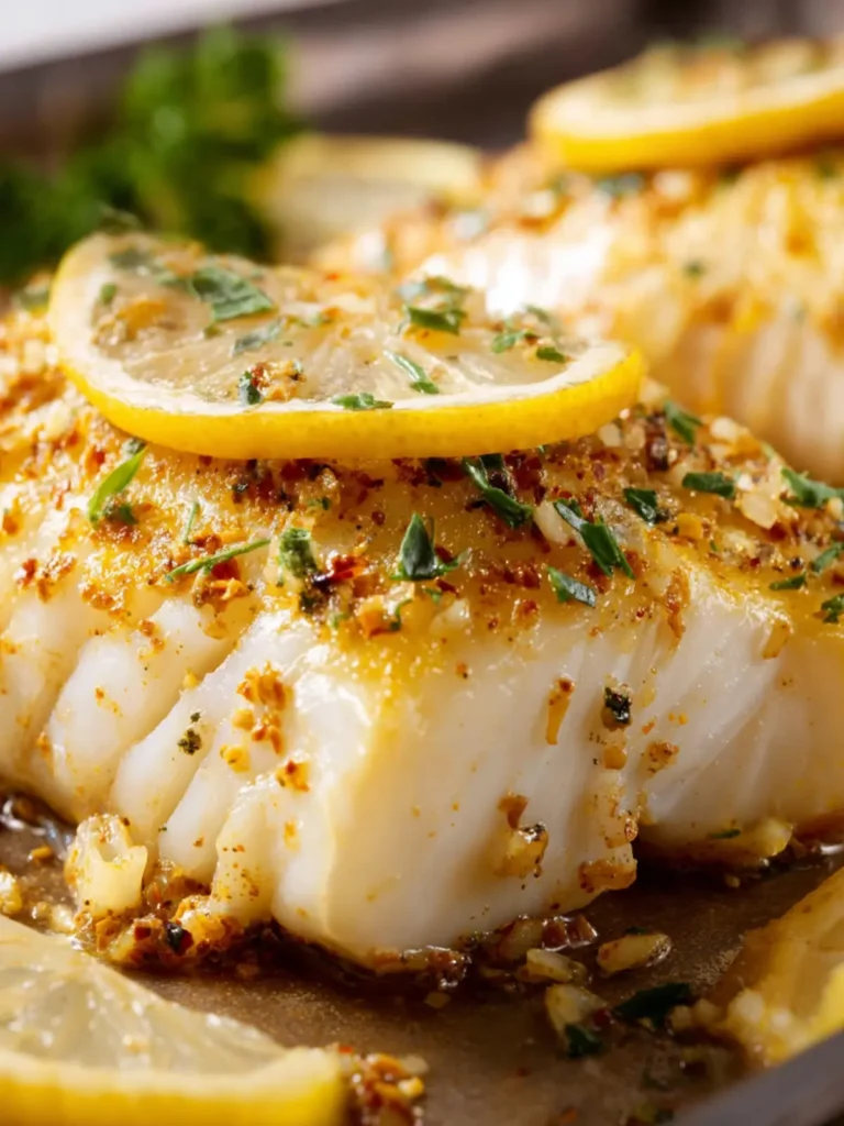 Lemon Garlic Baked Cod First Image