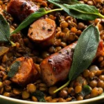 Sausage and Lentils with Fried Sage First Image