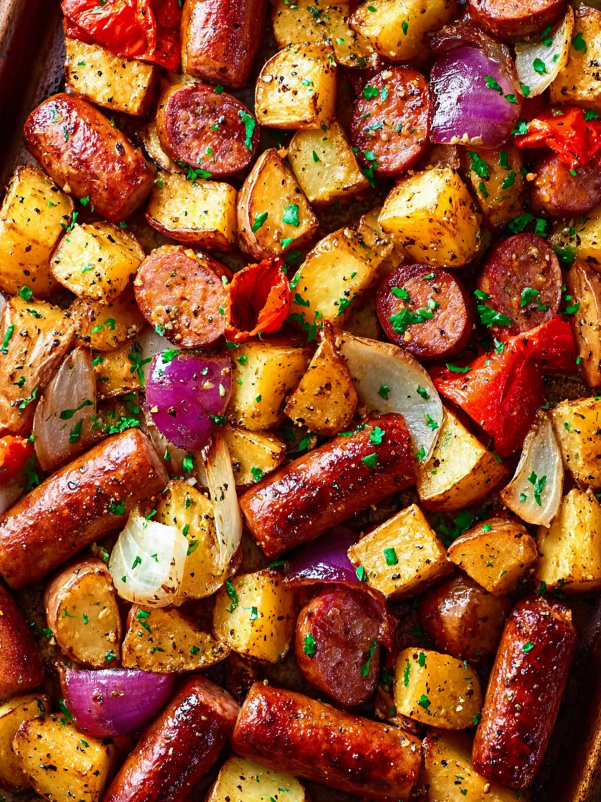 Sheet Pan Sausage and Potatoes First Image